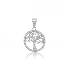 Apzeltīts kulons ar mirdzošiem cirkoniem